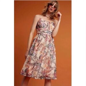 NWT Anthropologie Maeve Mackenzie Lace Floral Dress Size 0